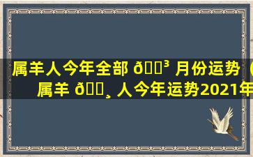 属羊人今年全部 🌳 月份运势（属羊 🕸 人今年运势2021年每月运势）